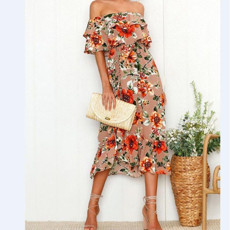 2020 Amazon summer new style one shoulder wrap che...