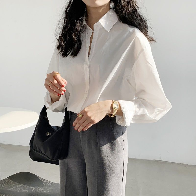 Nan Tao's versatile shirt women 2020 spring Korean loose casual cotton shirt women's one-piece hair substitute cs266