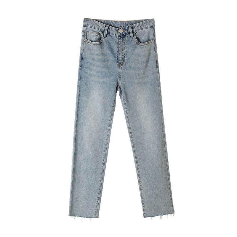 2020 spring new Korean women's jeans women's simple urban leisure long pants wholesale 8021