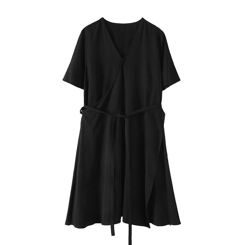 Mulan 2020 summer women's French retro solid color dress Korean slim fashion simple Kikyo skirt 8305