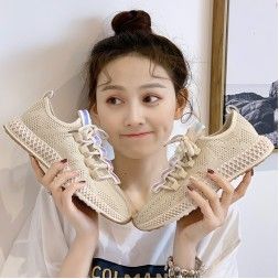 Snake coconut shoes women's 2020 spring new fly woven socks shoes casual sports shoes women's running shoes fz6621