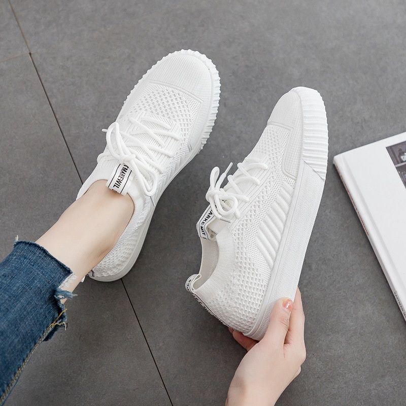 2020 summer new socks shoes women's one foot women's shoes lazy fly woven breathable soft sole casual sports shoes 003