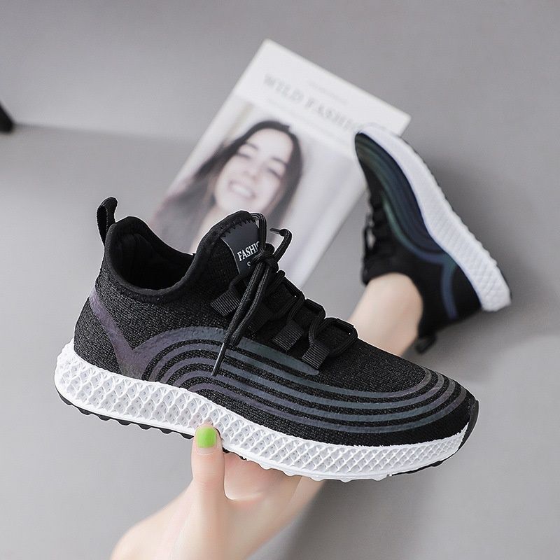 Flying coconut shoes for women 2020 spring new Korean leisure shoes for female students reflective sports shoes trend fz6616