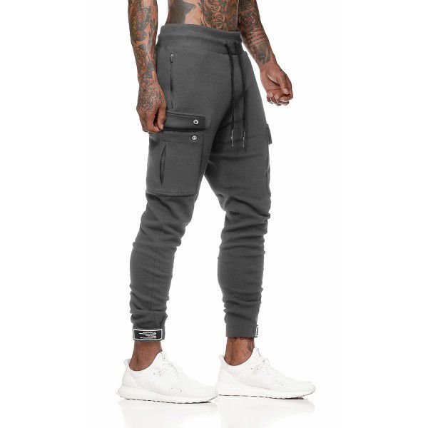 Muscle Fitness Brother Pure Cotton Sports Pants Men's Slim Fit Fitness Pants Running Training Pants