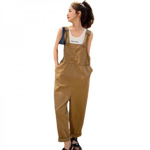 Loose Straight Strap Pants Temperament Age Reducing jumpsuit