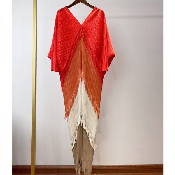Colored Tassel Dress Spring New Loose Size Slim Fishtail Skirt