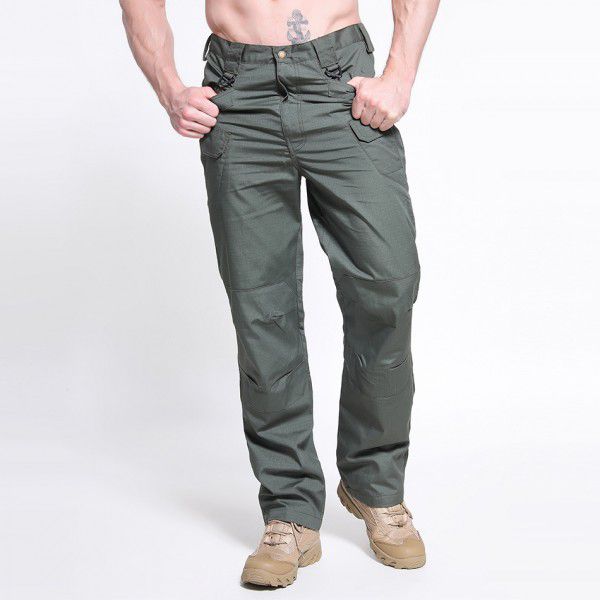 Plaid Multi Pocket Casual Work Wear Pants Men's Outdoor Charge Sports Tactical Pants