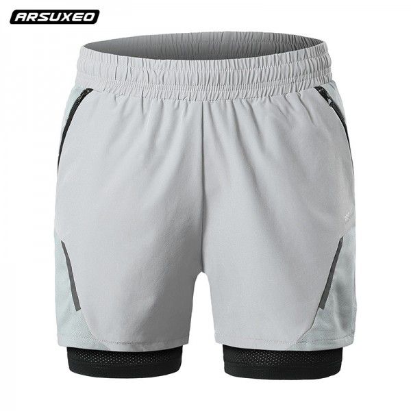 Summer Outdoor Sports Running Fitness Shorts for Men's Breathable, Anti glare, Anti wear, Quick Drying, and Sweat Absorption