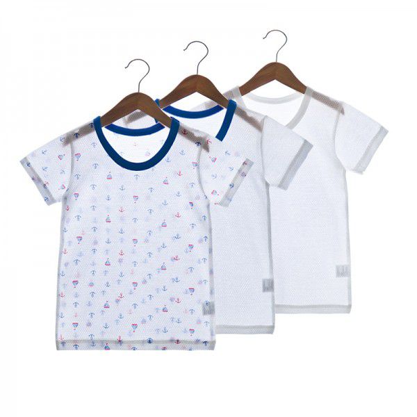 Breathable Mesh Cotton Series T-shirt Boys' and Girls' Short Sleeve T-shirt 
