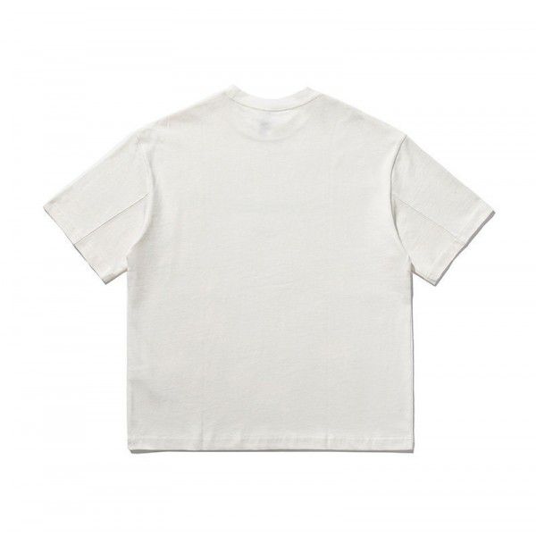 Summer Men's Short Sleeve Japanese Street Letter Print Wide T-Shirt 