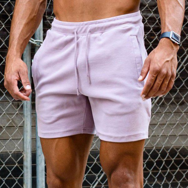 Muscle Fitness Brother Men's Summer Sports Fitness Leisure Shorts Running Cotton Split Shorts