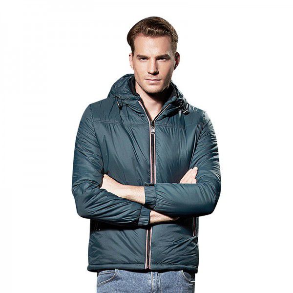 Lightweight down cotton jacket for men and teenagers, autumn cotton jacket for men, solid color cotton jacket jacket 