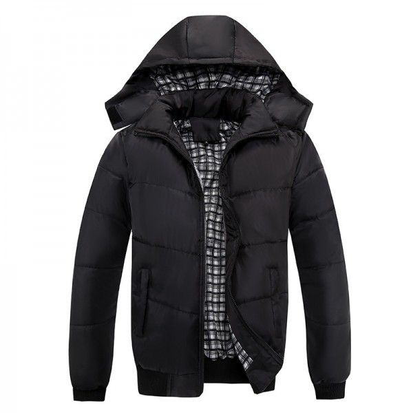 Winter hooded cotton clothes, cotton jackets, men's jackets, middle-aged and young people