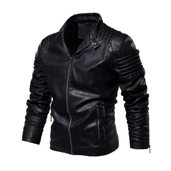 Autumn and Winter Leather Clothes European and American Fashion Leather Jackets Men's Large Leather Clothes 