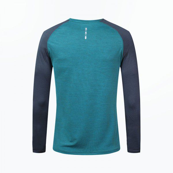 Outdoor sports long sleeved quick drying T-shirt, men's thin spring and autumn round neck base shirt, running basketball training and fitness suit