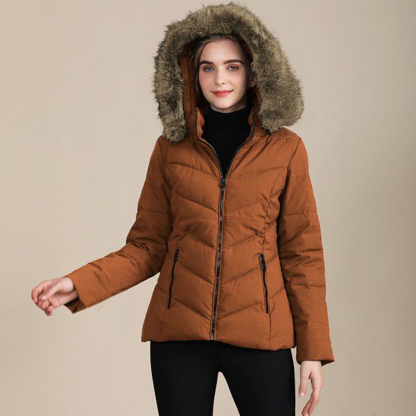 New women's outerwear, slim fit cotton jacket, versatile for women in autumn and winter, standing collar cotton