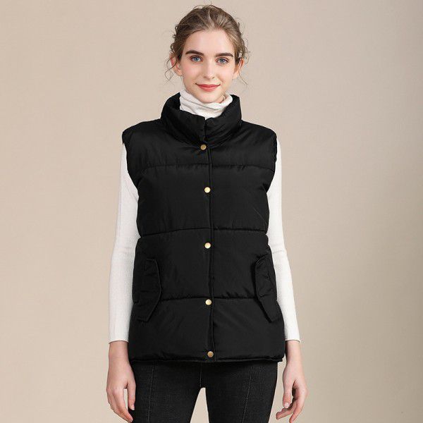 Cotton jacket, vest, autumn and winter coat, cotton jacket, vest, female